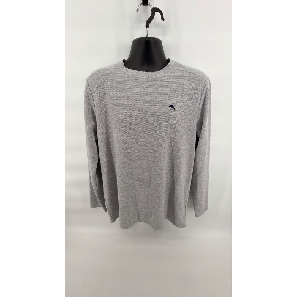 Tommy Bahama Crewneck Pullover Sweatshirt Mens Medium Grey Textured‎ ZTB97769